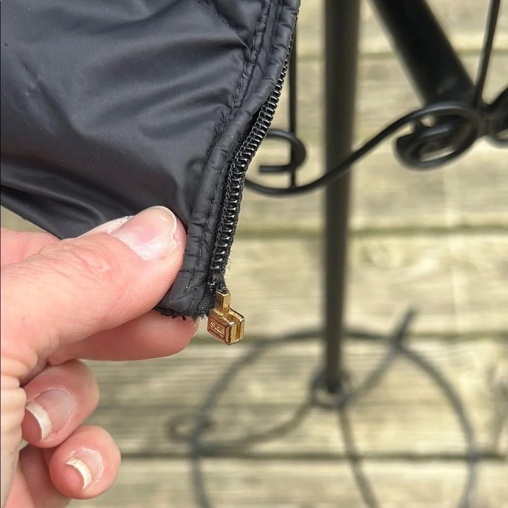 Michael Kors Black Puffer Jacket with Chevron Stitching - Picture 3 of 12